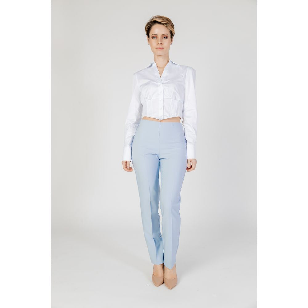 Pantalon de costume Sandro Ferrone en polyester bleu
