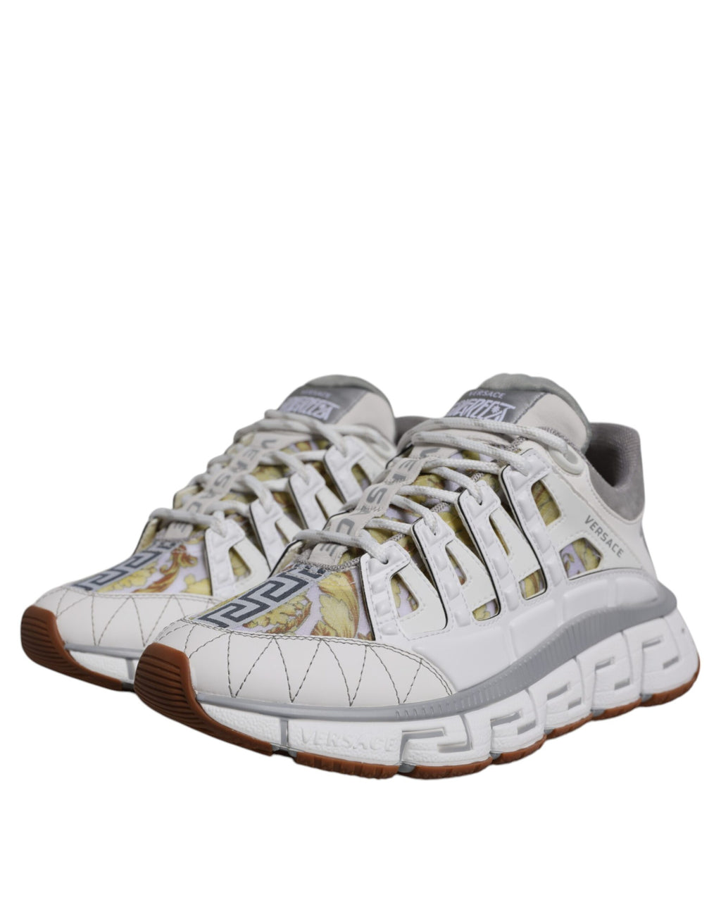Versace White Low Top Sneakers for Men detail view