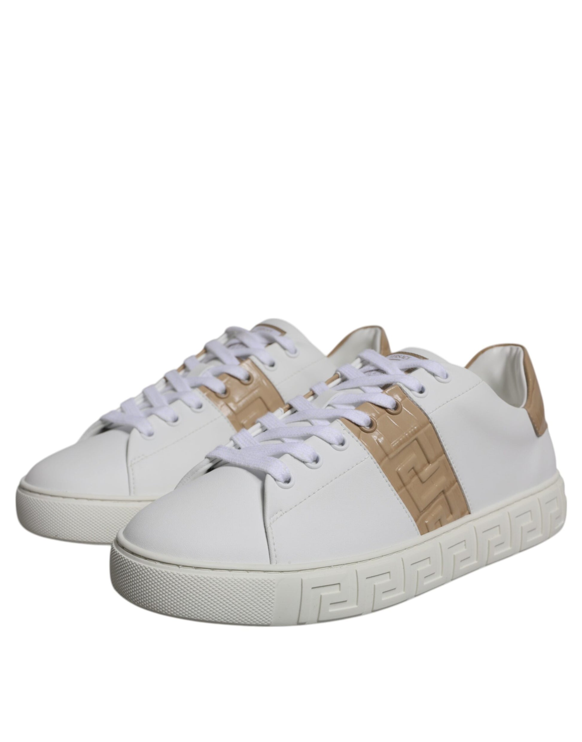 Versace White Low Top Sneakers for Men detail view