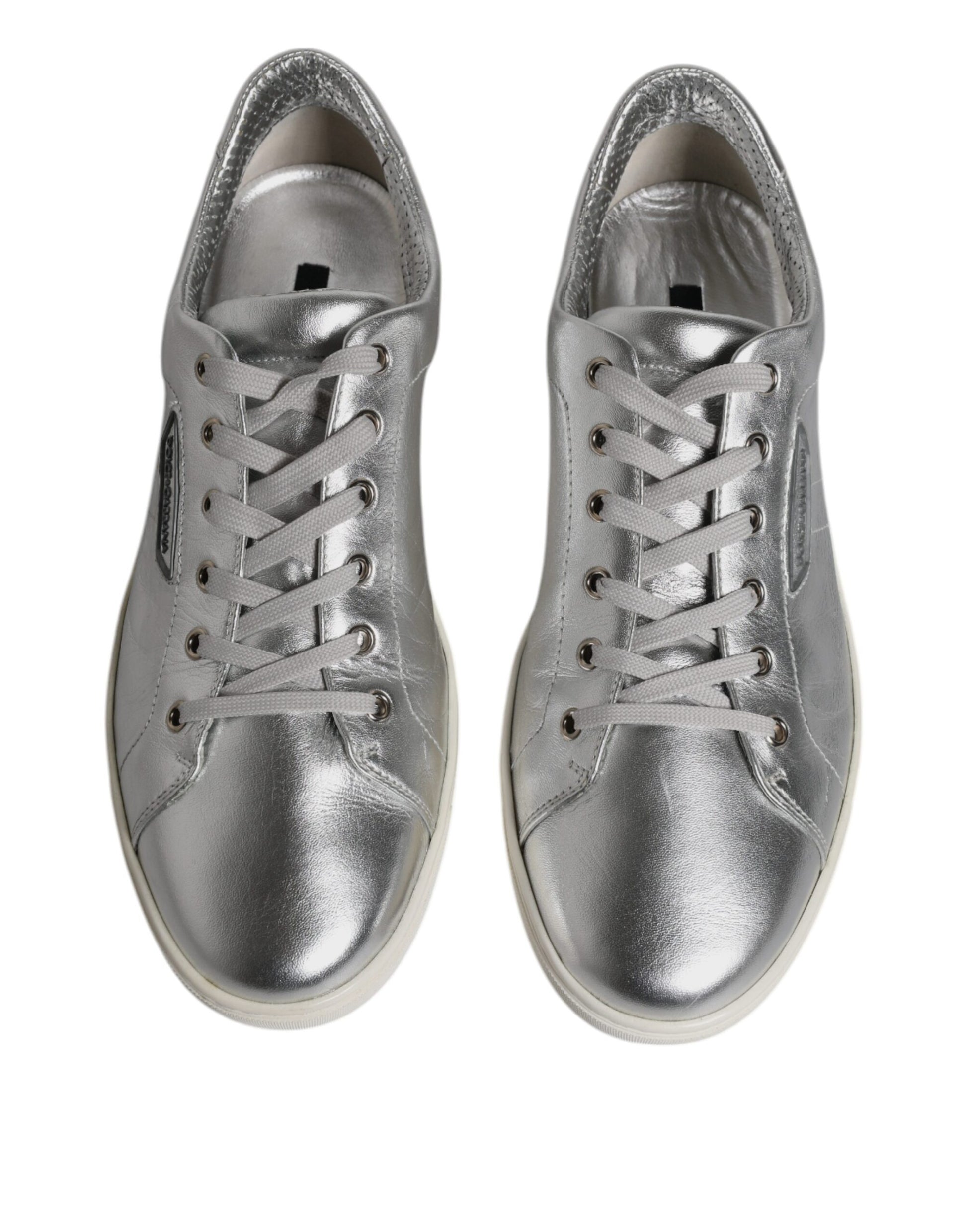 Chaussures Dolce & Gabbana Baskets basses en cuir argentées London