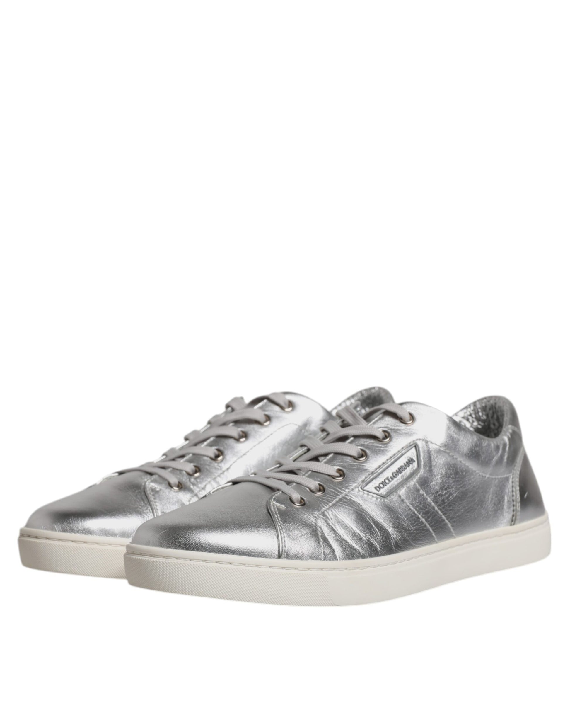 Chaussures Dolce & Gabbana Baskets basses en cuir argentées London
