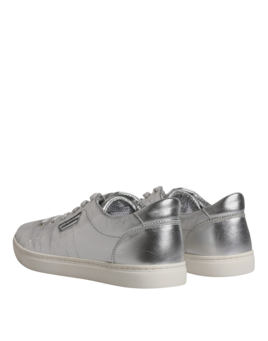 Chaussures Dolce & Gabbana Baskets basses en cuir argentées London