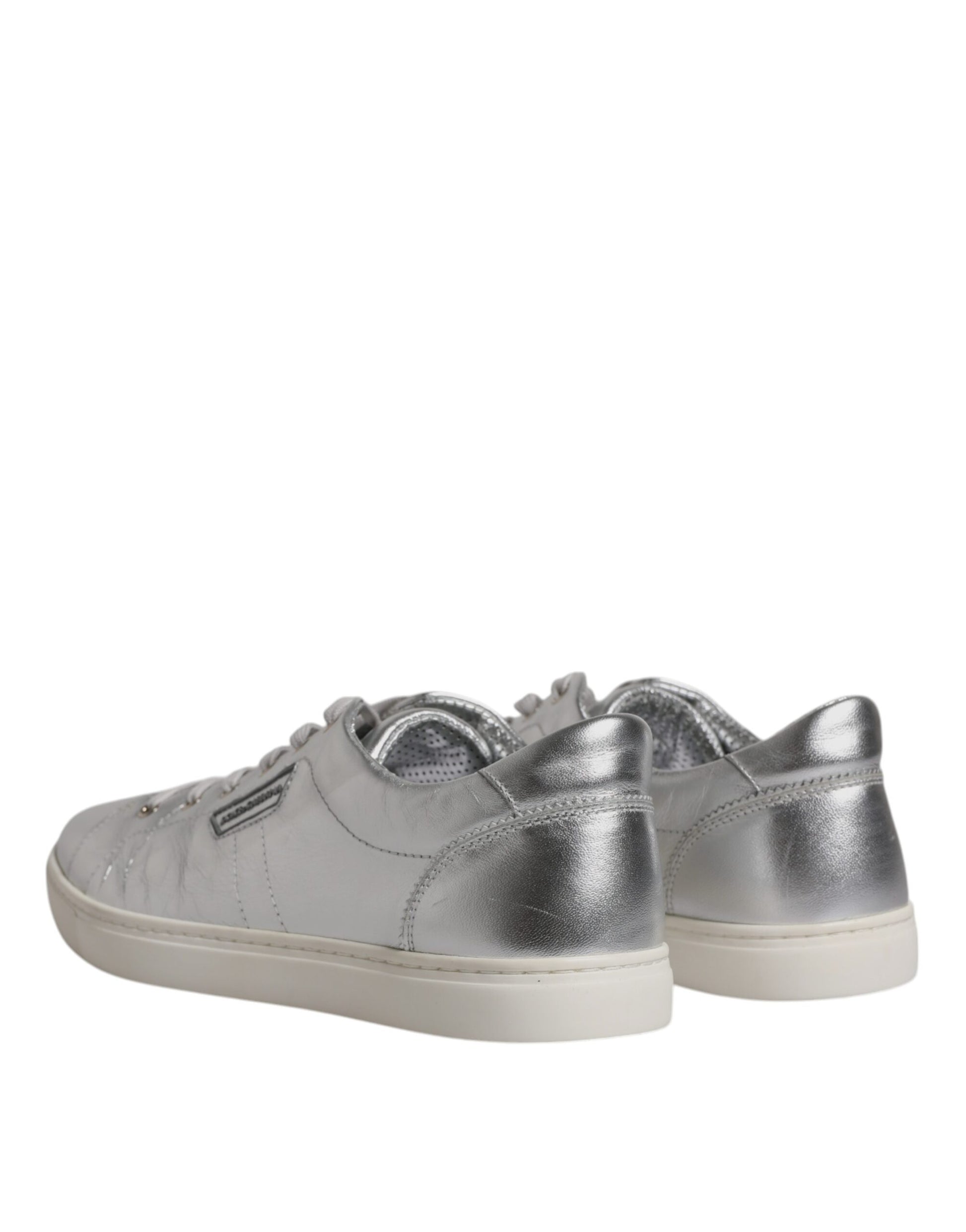 Chaussures Dolce & Gabbana Baskets basses en cuir argentées London