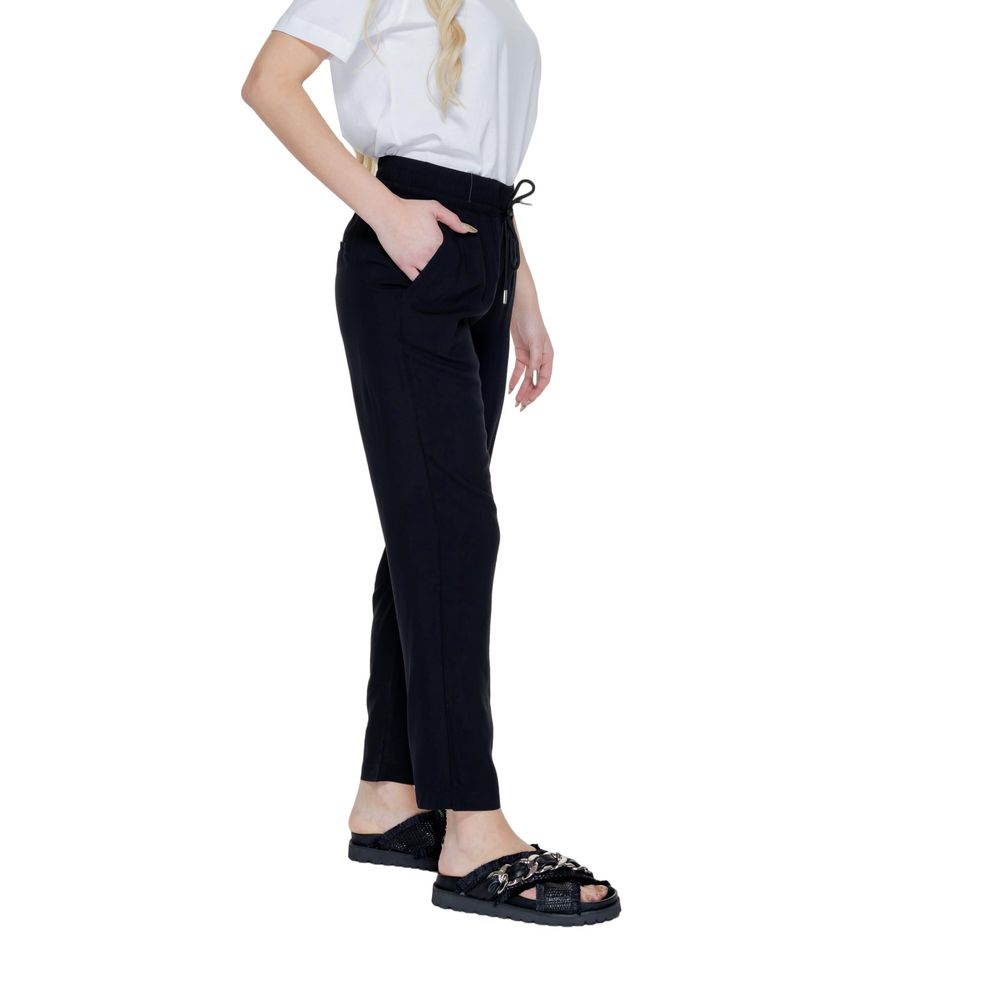 Street One Black Casual Pants for Women side view