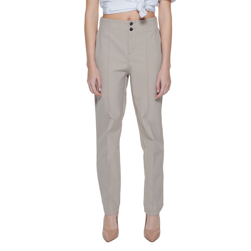 Street One Beige Cropped Pants for Women