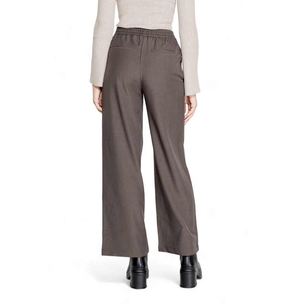 Pantalon décontracté gris en polyester uniquement