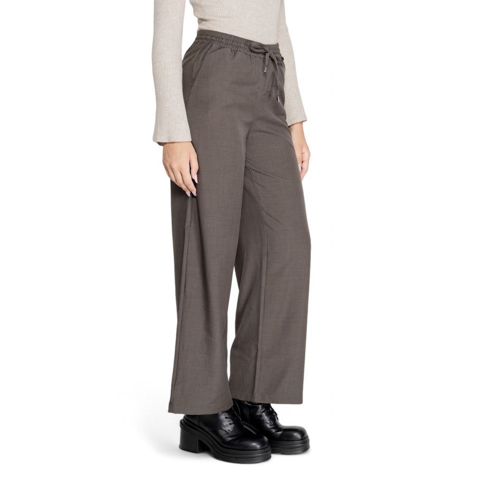 Pantalon décontracté gris en polyester uniquement
