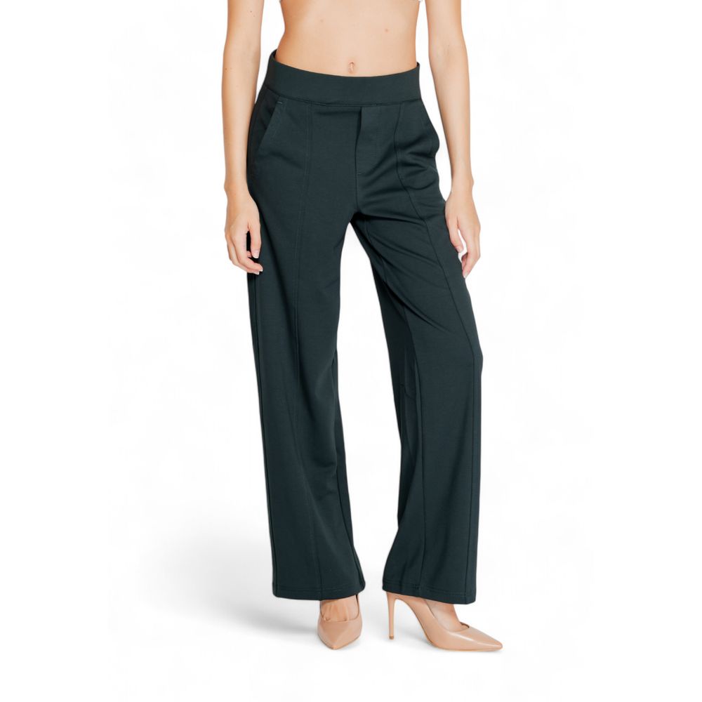 Street One Green Viscose Flared Pants