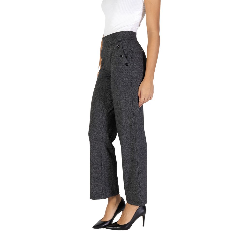 Street One Black Casual Pants for Women side view