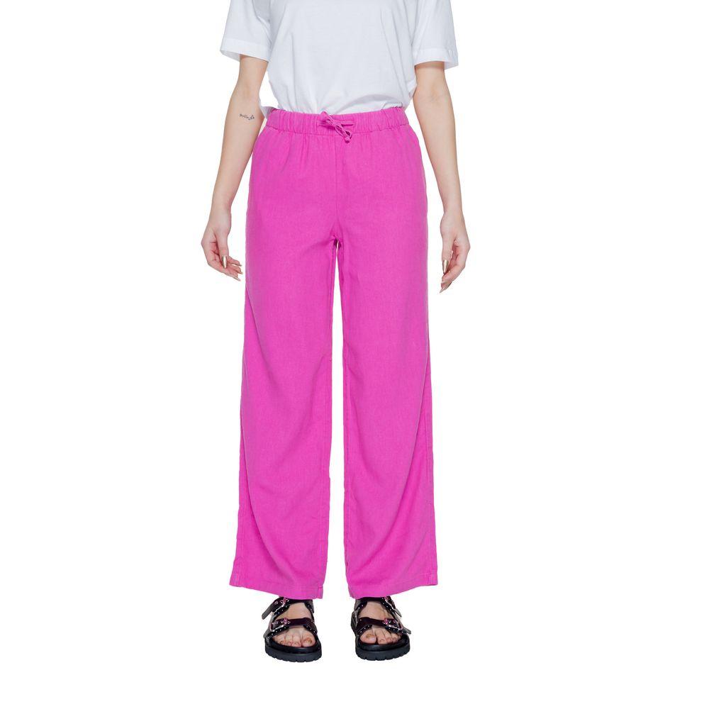 Only Pink Casual Pants for Women