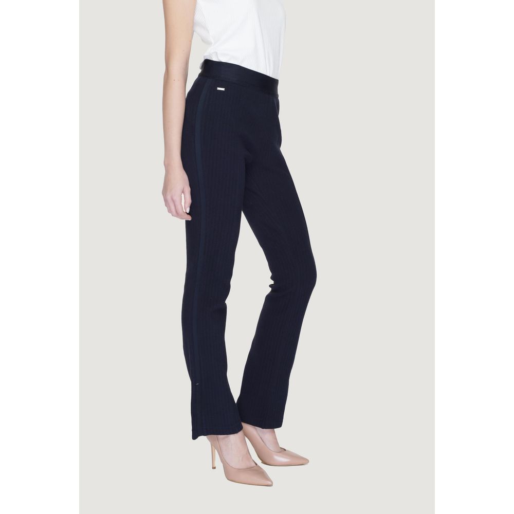 Street One Blue Flared Pants for Women side view