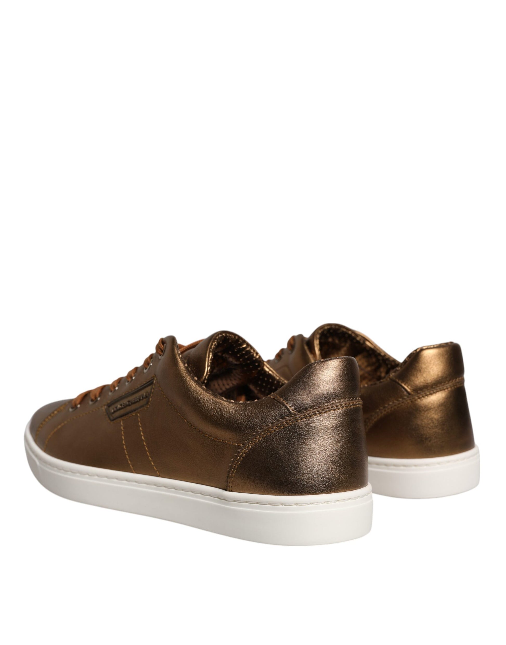 Dolce & Gabbana Gold Low Top Sneakers for Men side view