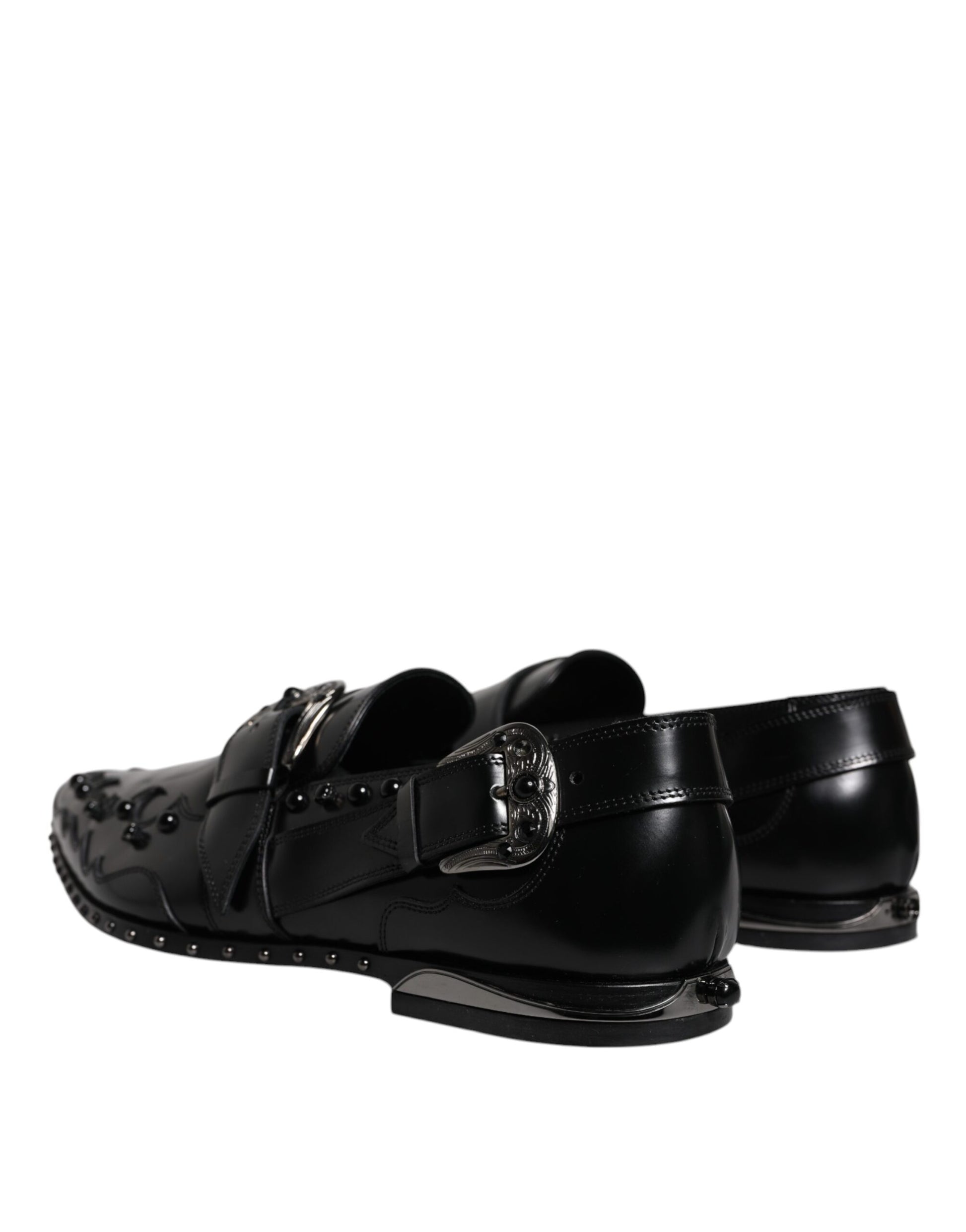 Dolce & Gabbana Black Slip On Loafers for Men side view