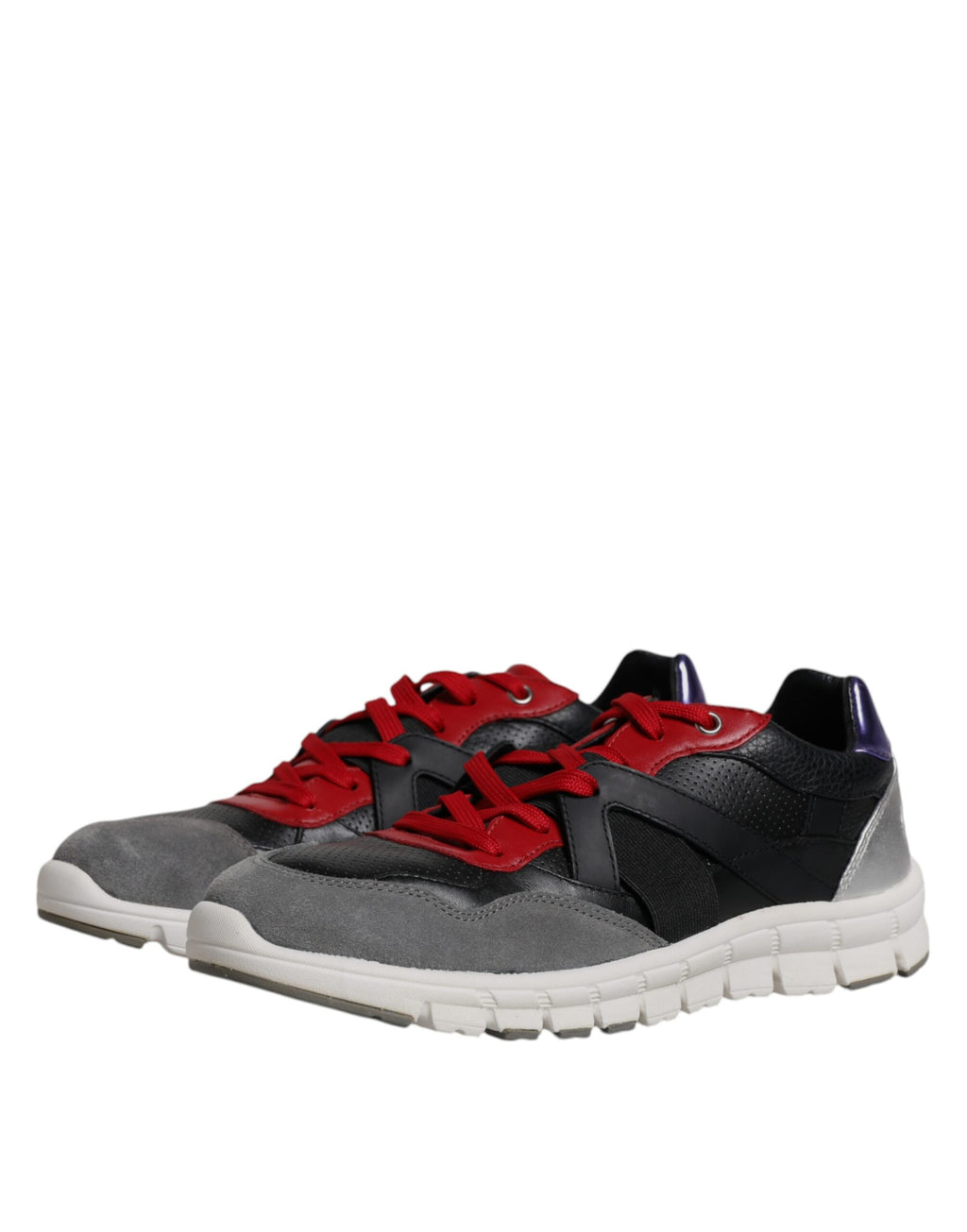 Dolce & Gabbana Baskets basses en cuir et daim multicolores