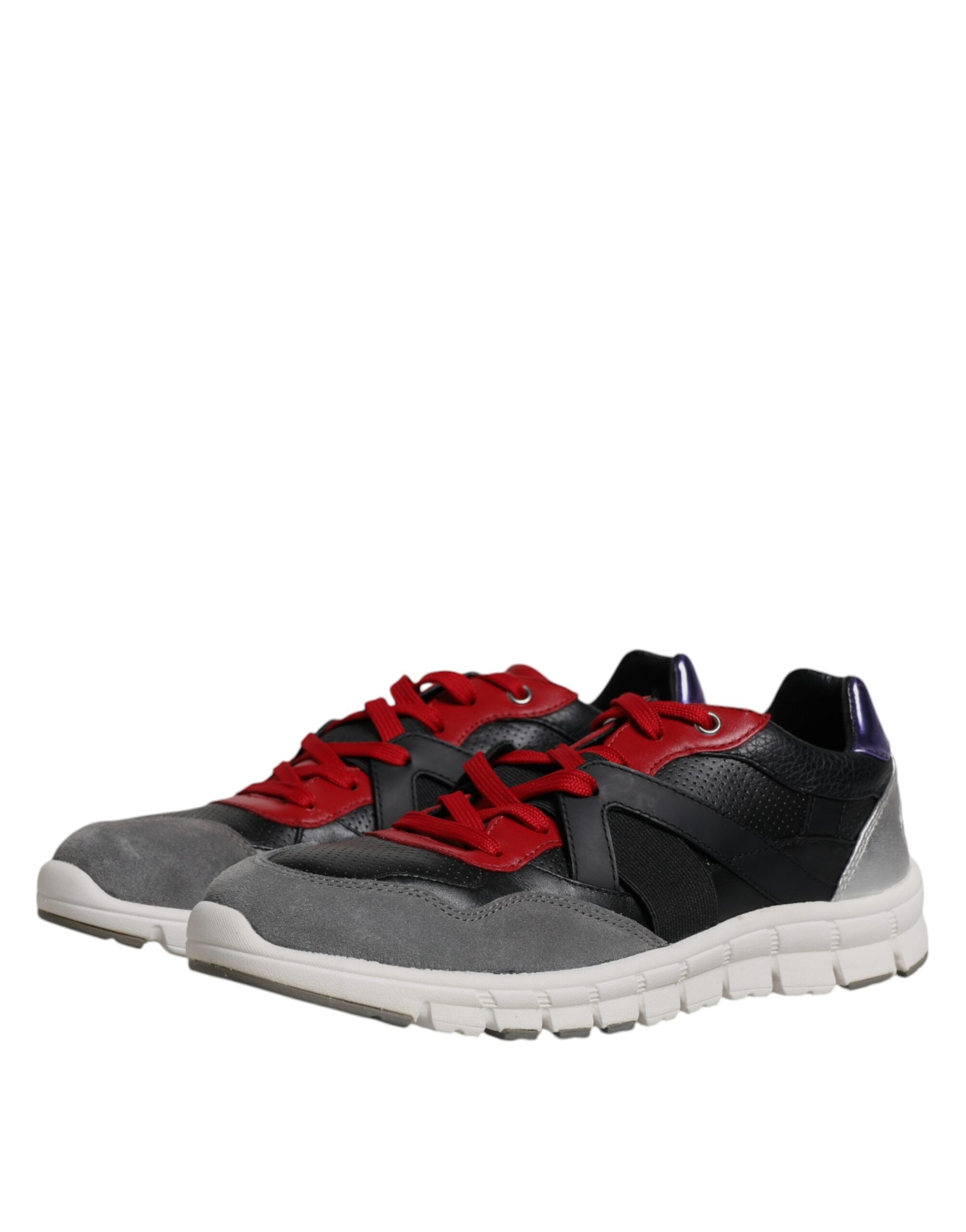 Dolce & Gabbana Baskets basses en cuir et daim multicolores