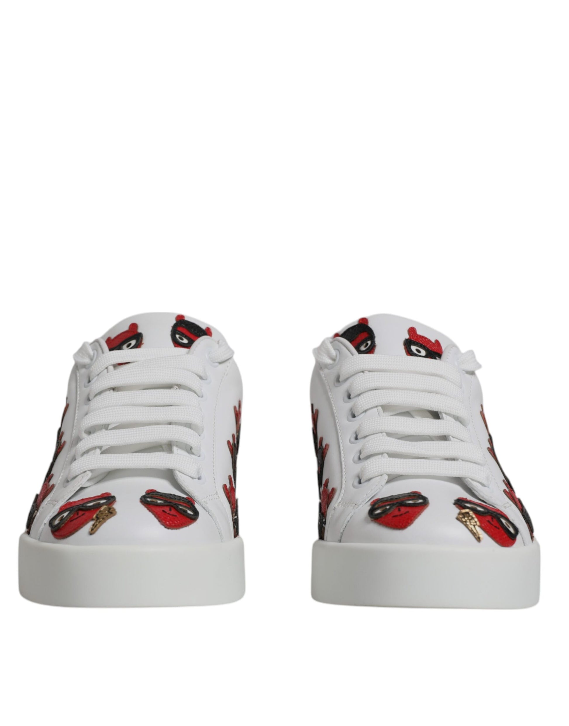 Chaussures Baskets Portofino Dolce & Gabbana Visage Diable Blanc