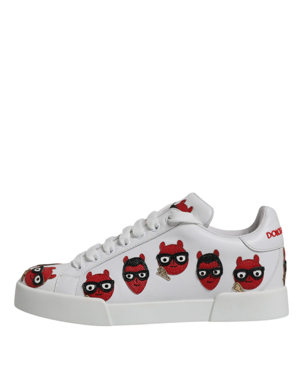 Chaussures Baskets Portofino Dolce & Gabbana Visage Diable Blanc