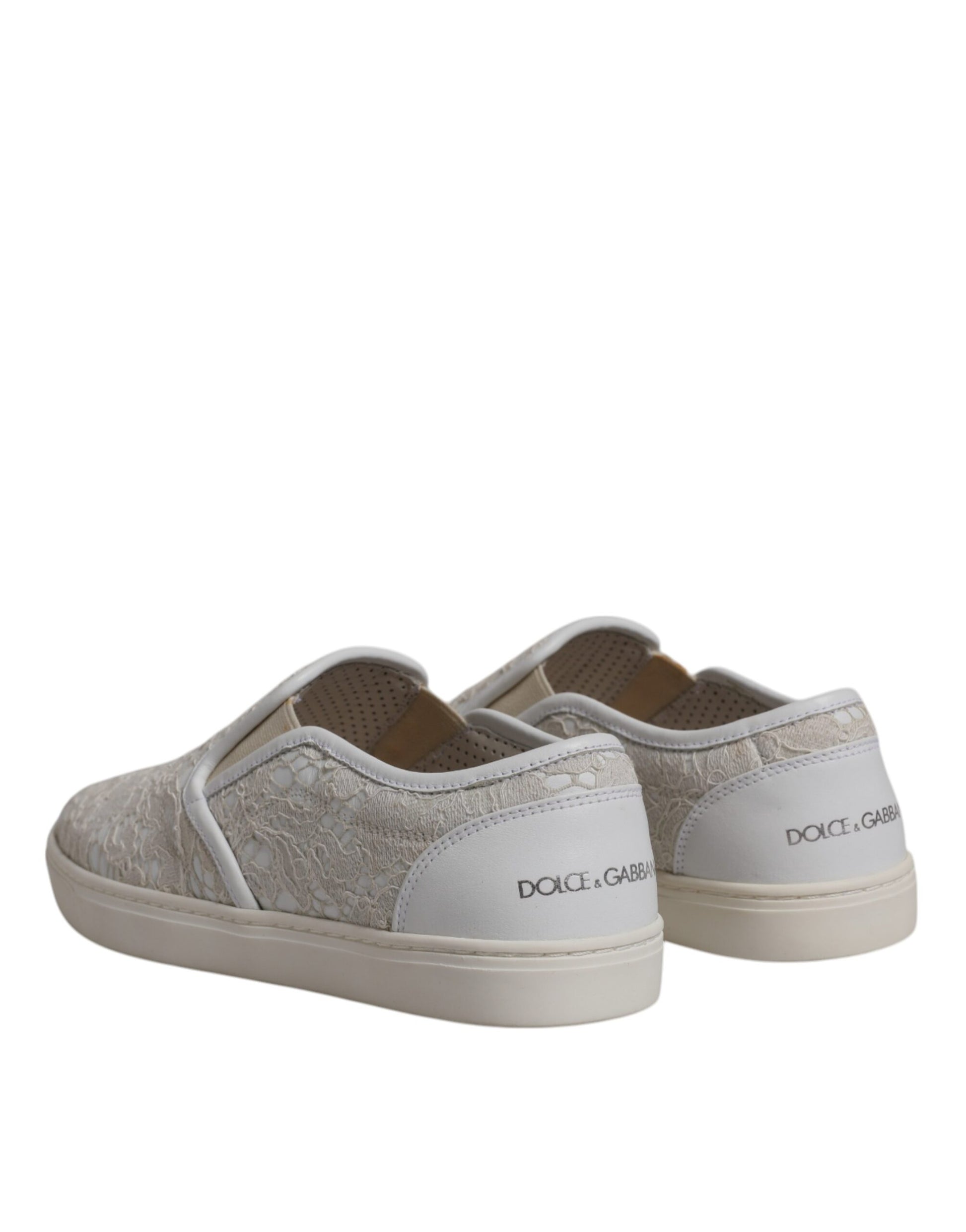 Dolce & Gabbana White Slip On Loafers for Women additional view