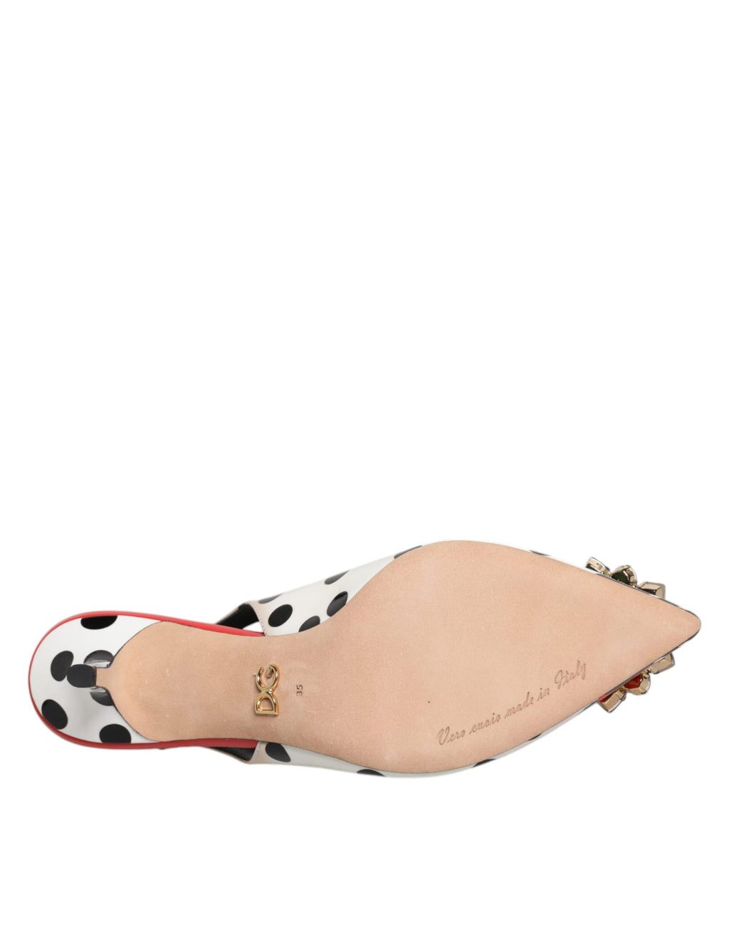 Chaussures à talon Dolce & Gabbana en cuir multicolore et cristal avec bride arrière