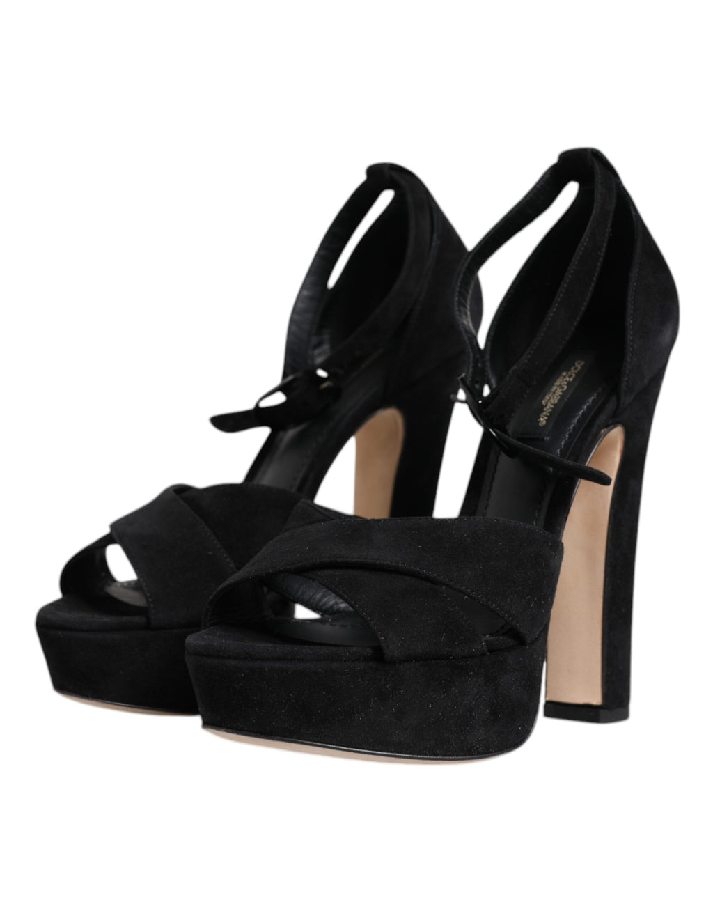 Dolce & Gabbana Black Platforms for Women side view