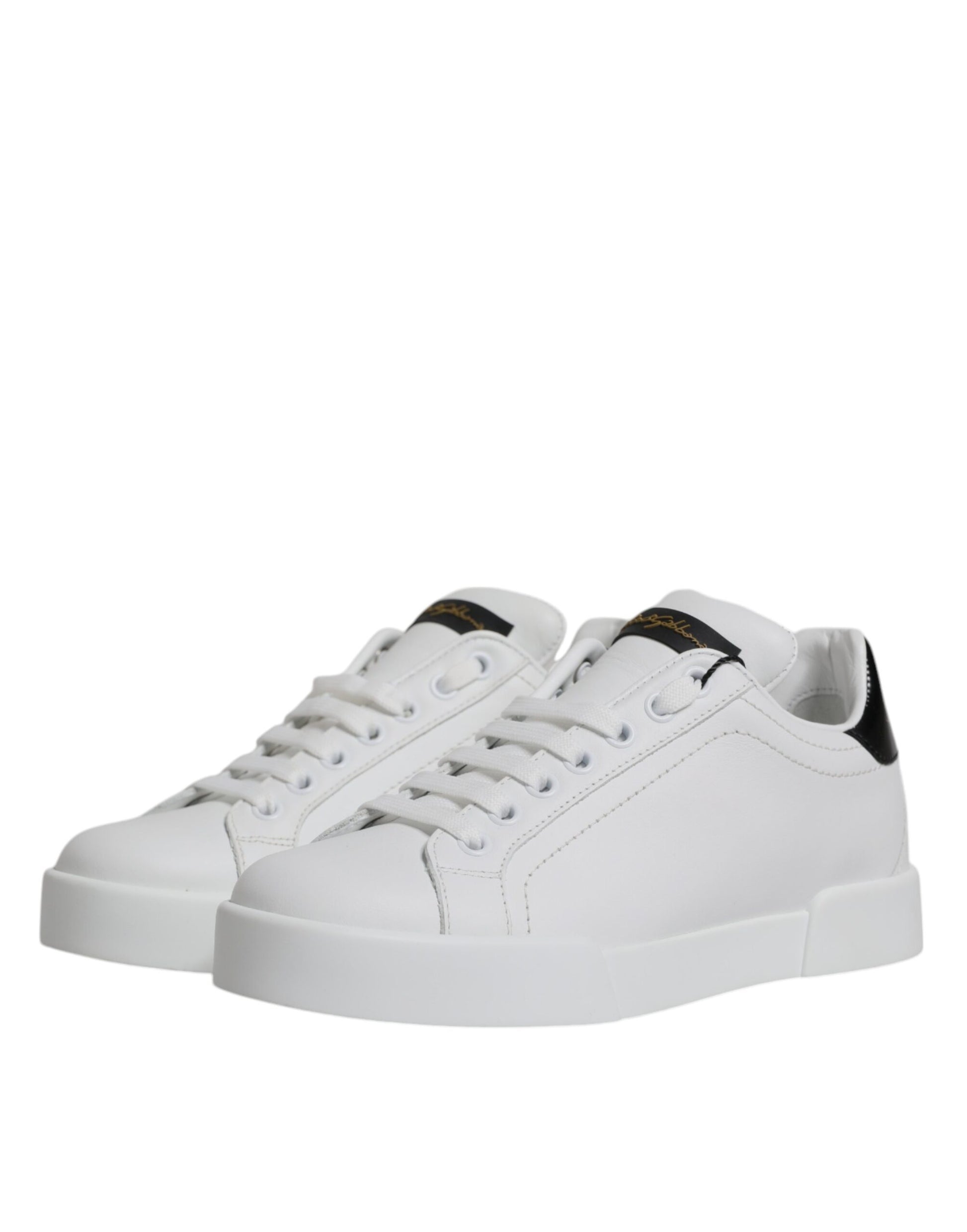 Dolce & Gabbana White Low Top Sneakers for Women side view