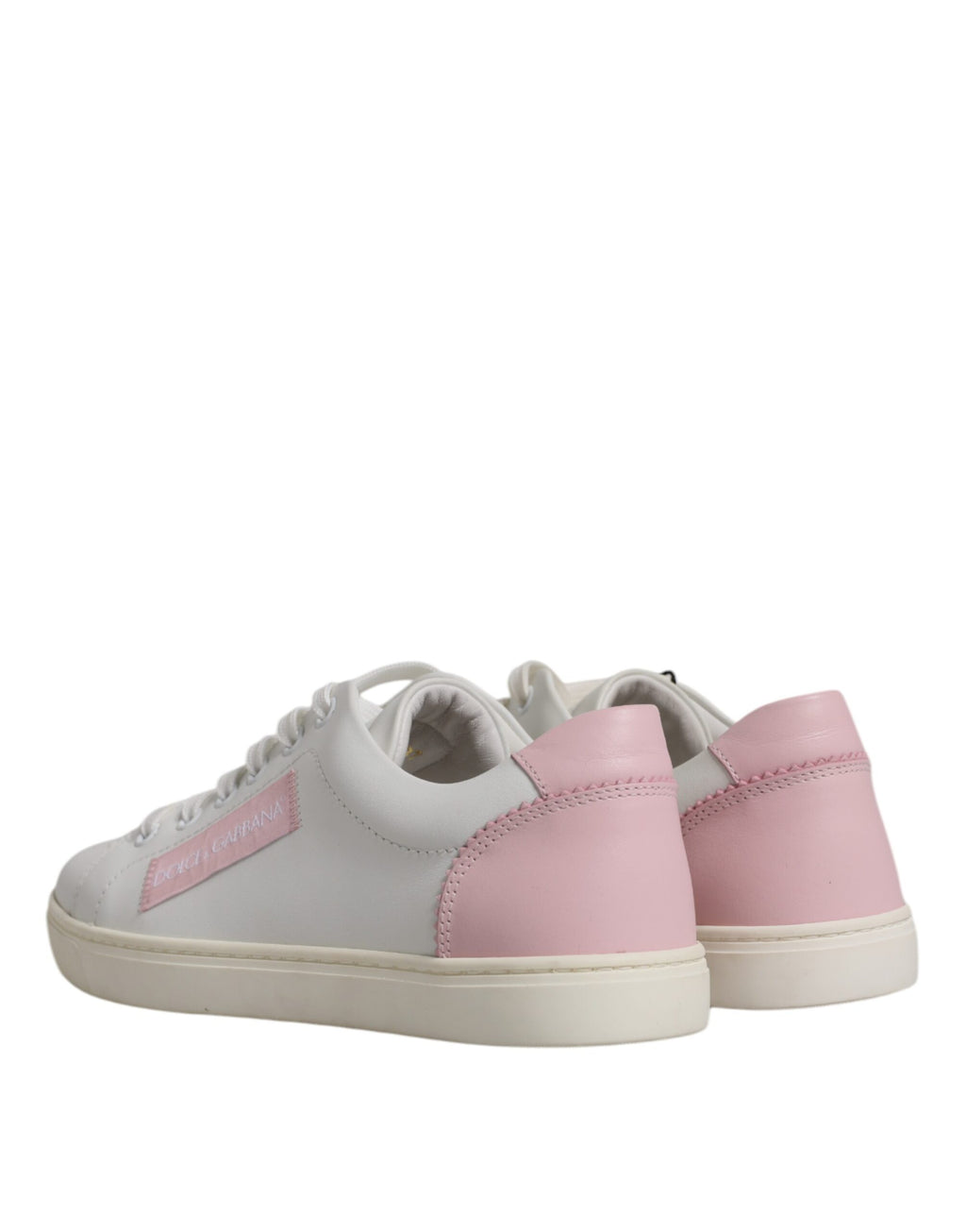 Dolce & Gabbana White Low Top Sneakers for Women side view