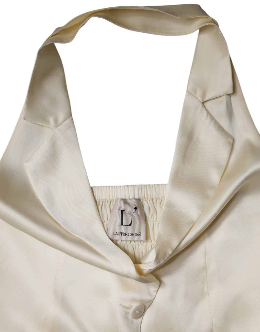 L'Autre Chose White Sleeveless T-Shirt for Women additional view