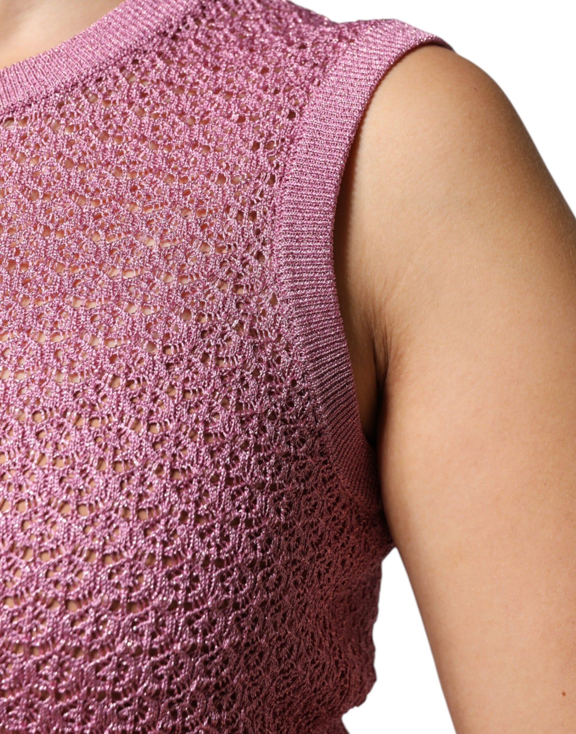 Dolce & Gabbana Pink Sleeveless T-Shirt for Women additional view