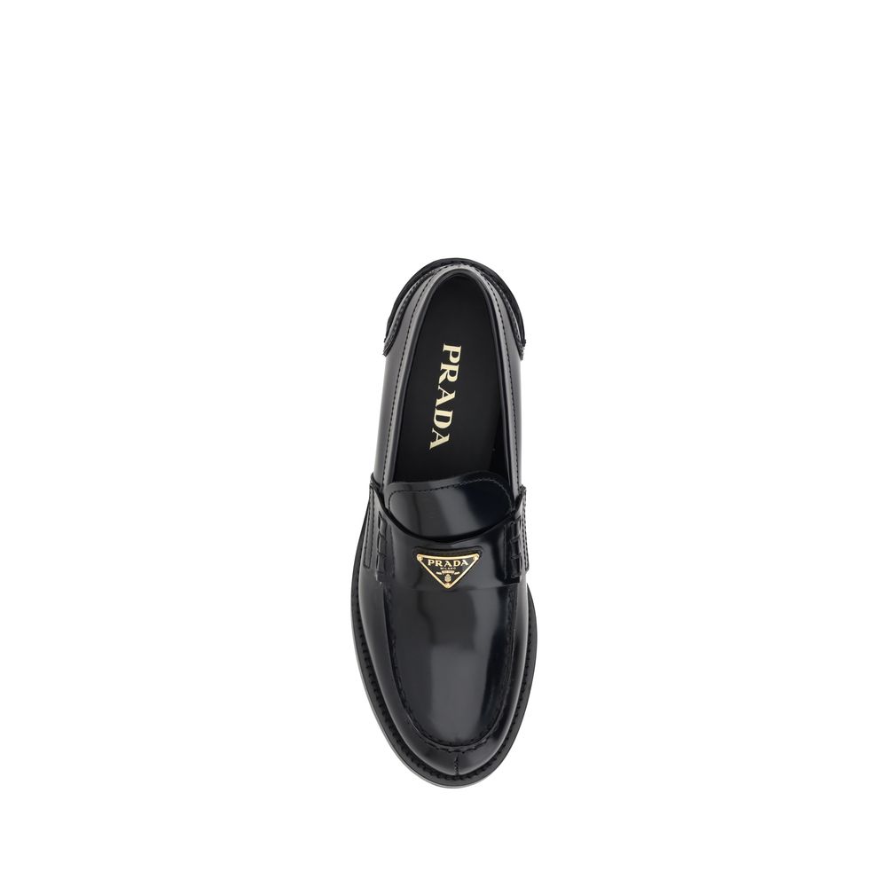 Prada Black Loafers for Women side view
