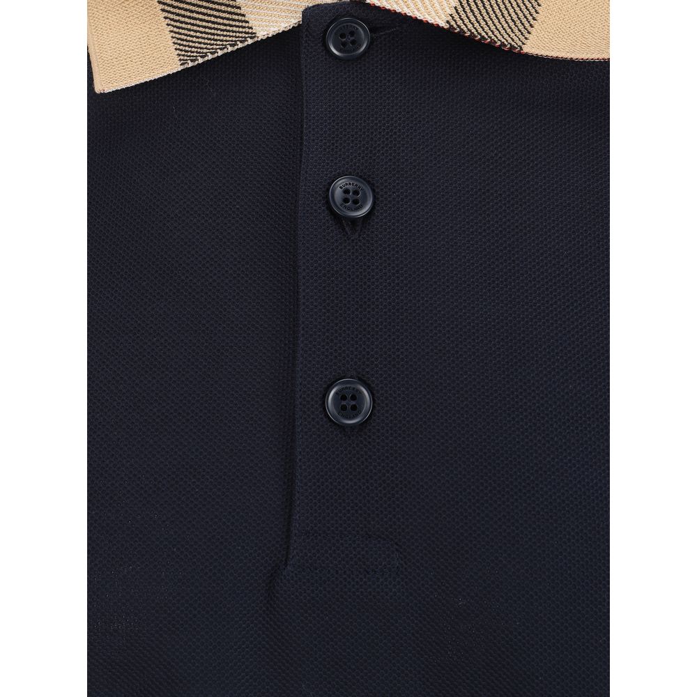 Burberry Blue Polo Shirt for Men detail view