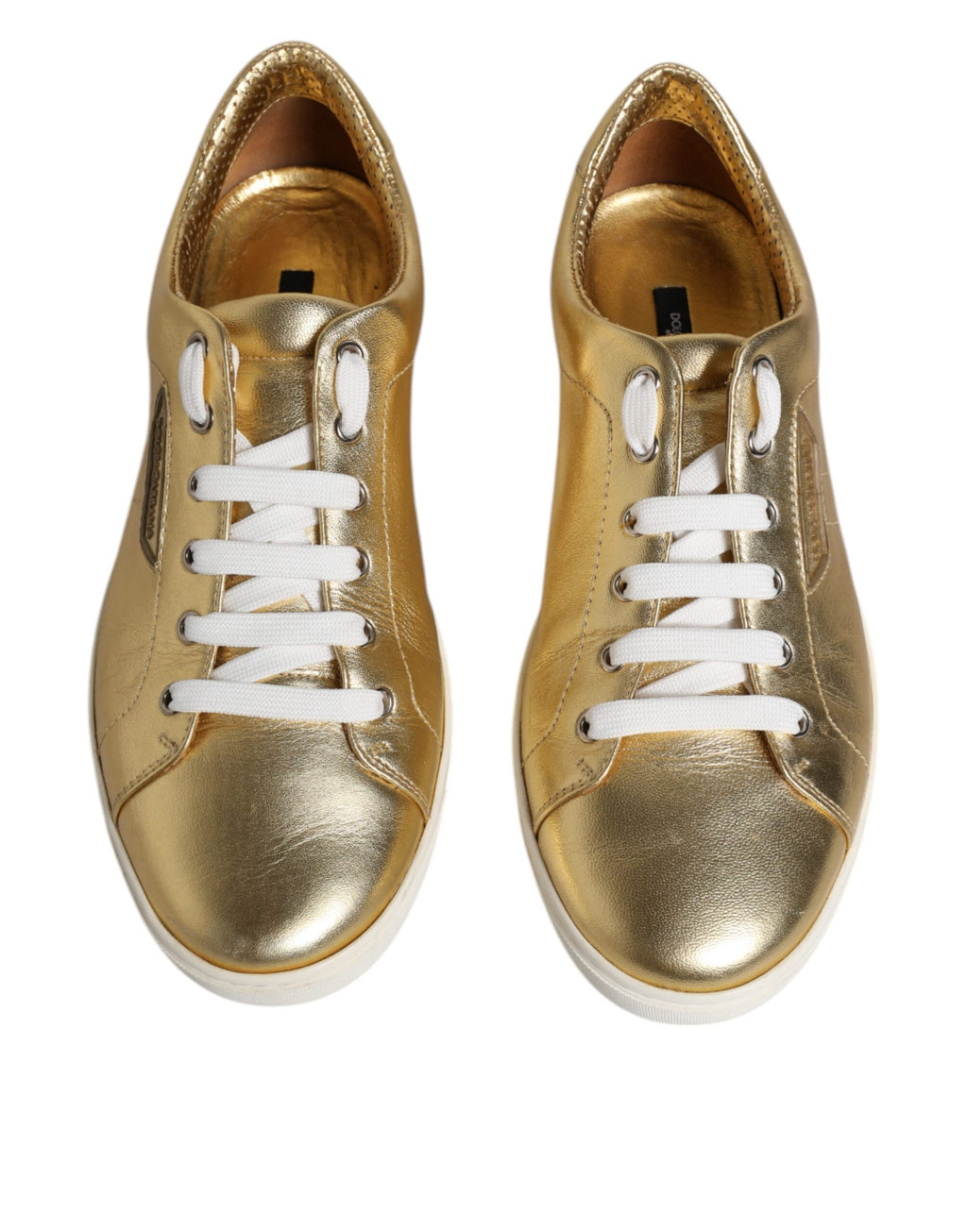 Dolce & Gabbana Gold Low Top Sneakers for Men detail view