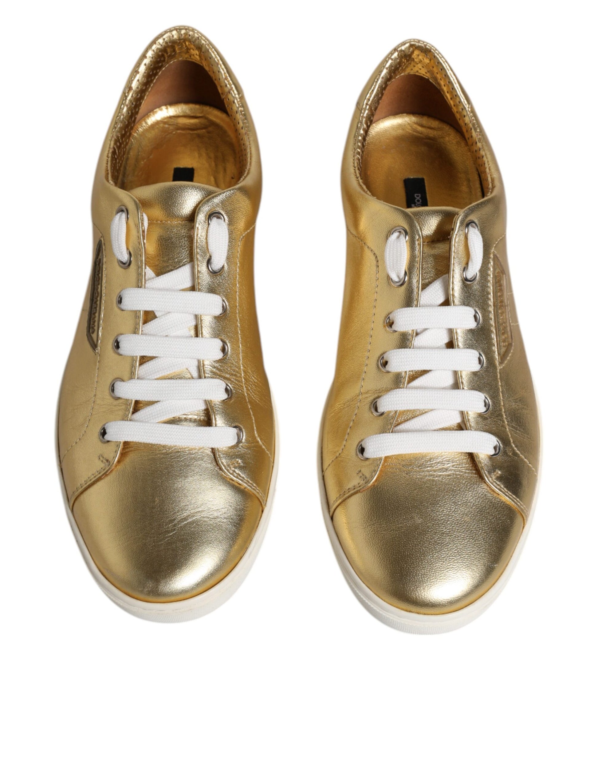 Dolce & Gabbana Gold Low Top Sneakers for Men detail view