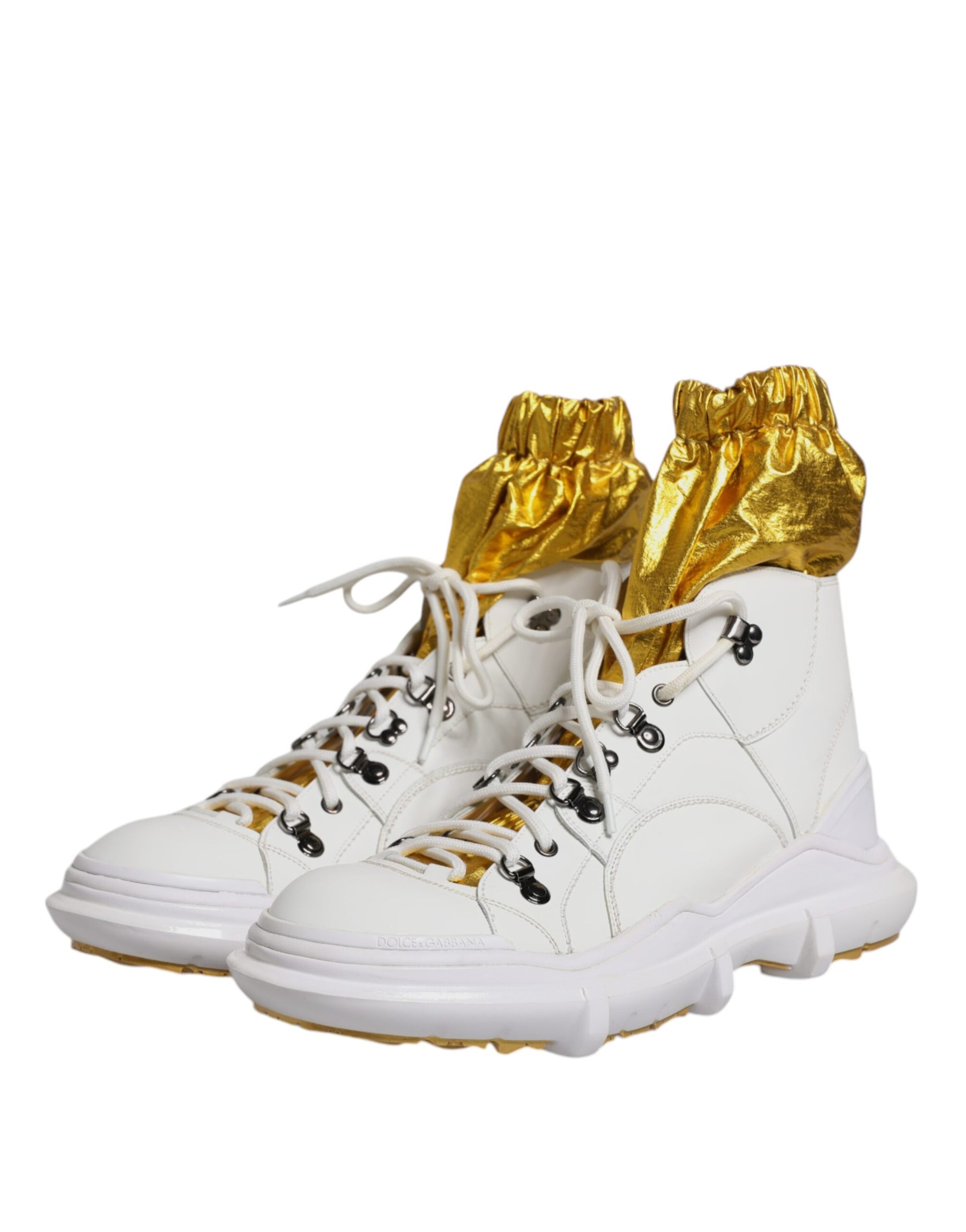 Dolce & Gabbana White High Tops for Men side view