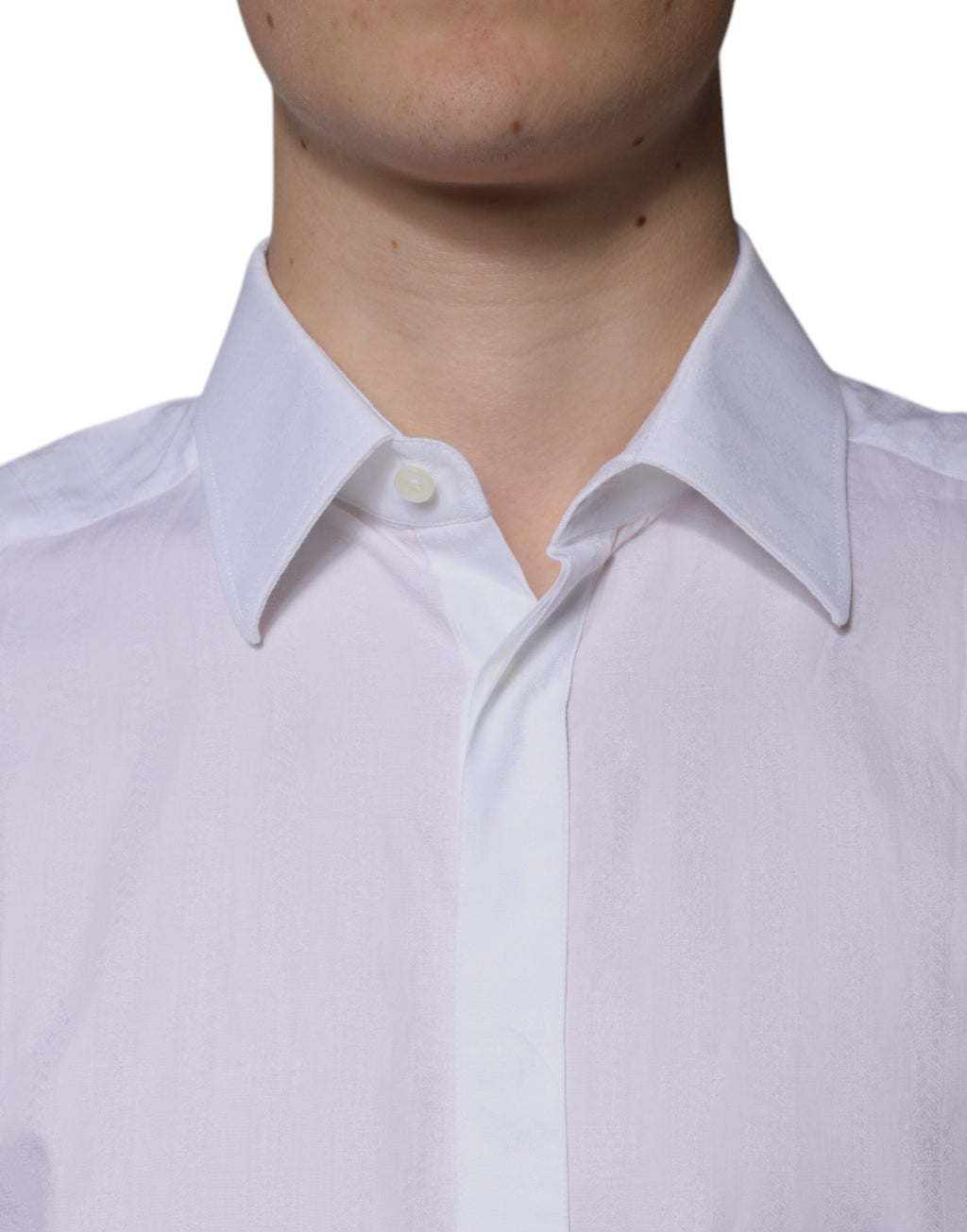 Chemise habillée Dolce & Gabbana GOLD en coton blanc, coupe slim