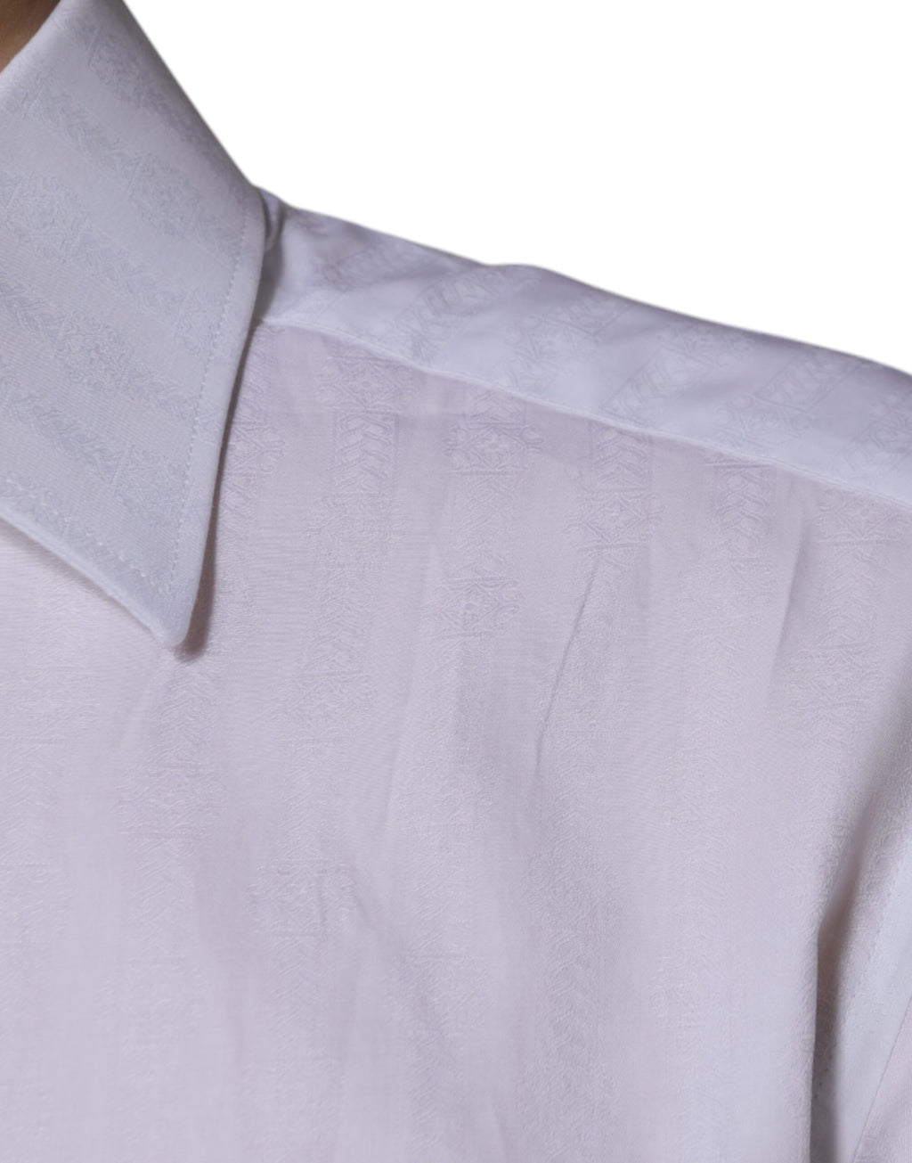 Chemise habillée Dolce & Gabbana GOLD en coton blanc, coupe slim