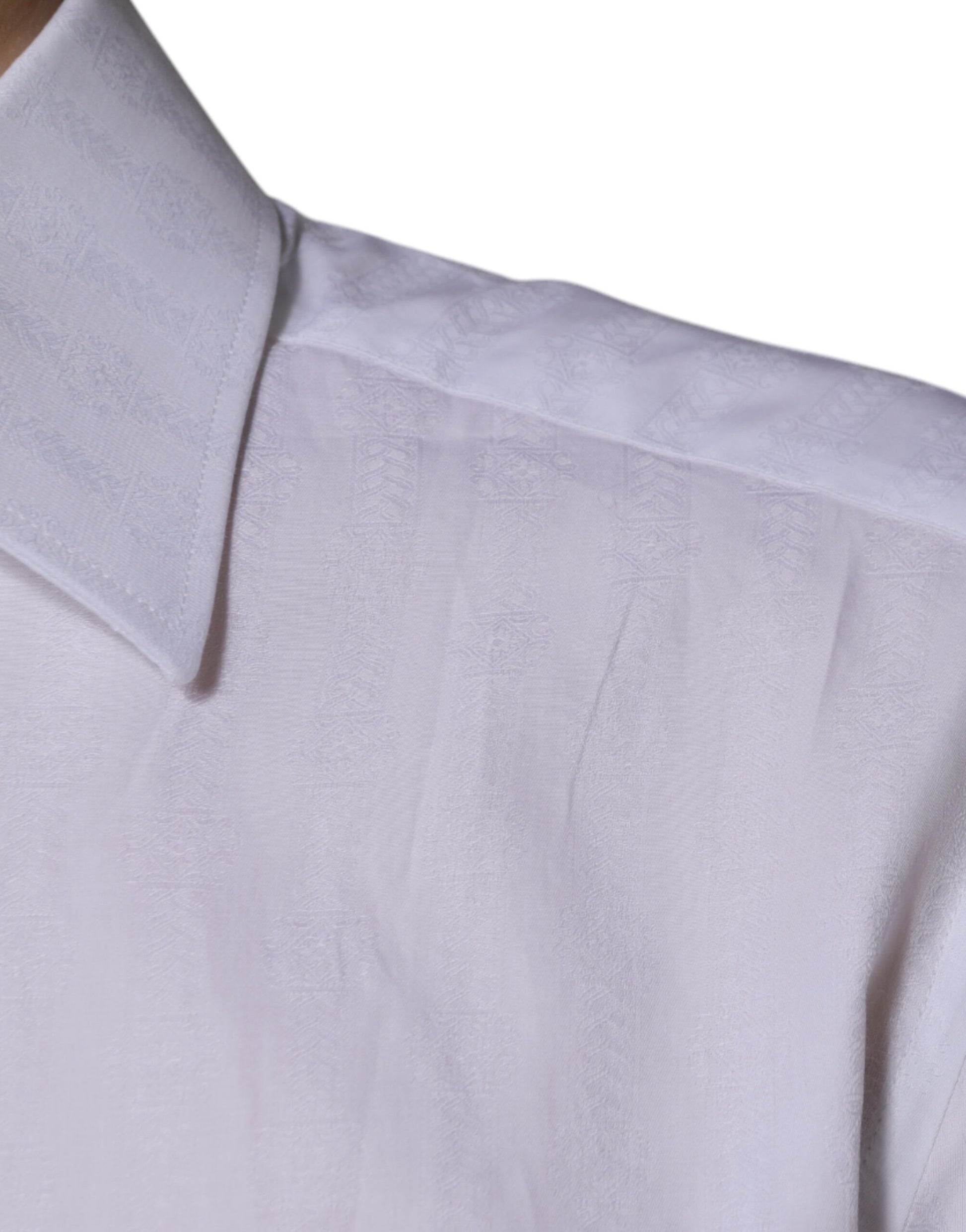 Chemise habillée Dolce & Gabbana GOLD en coton blanc, coupe slim