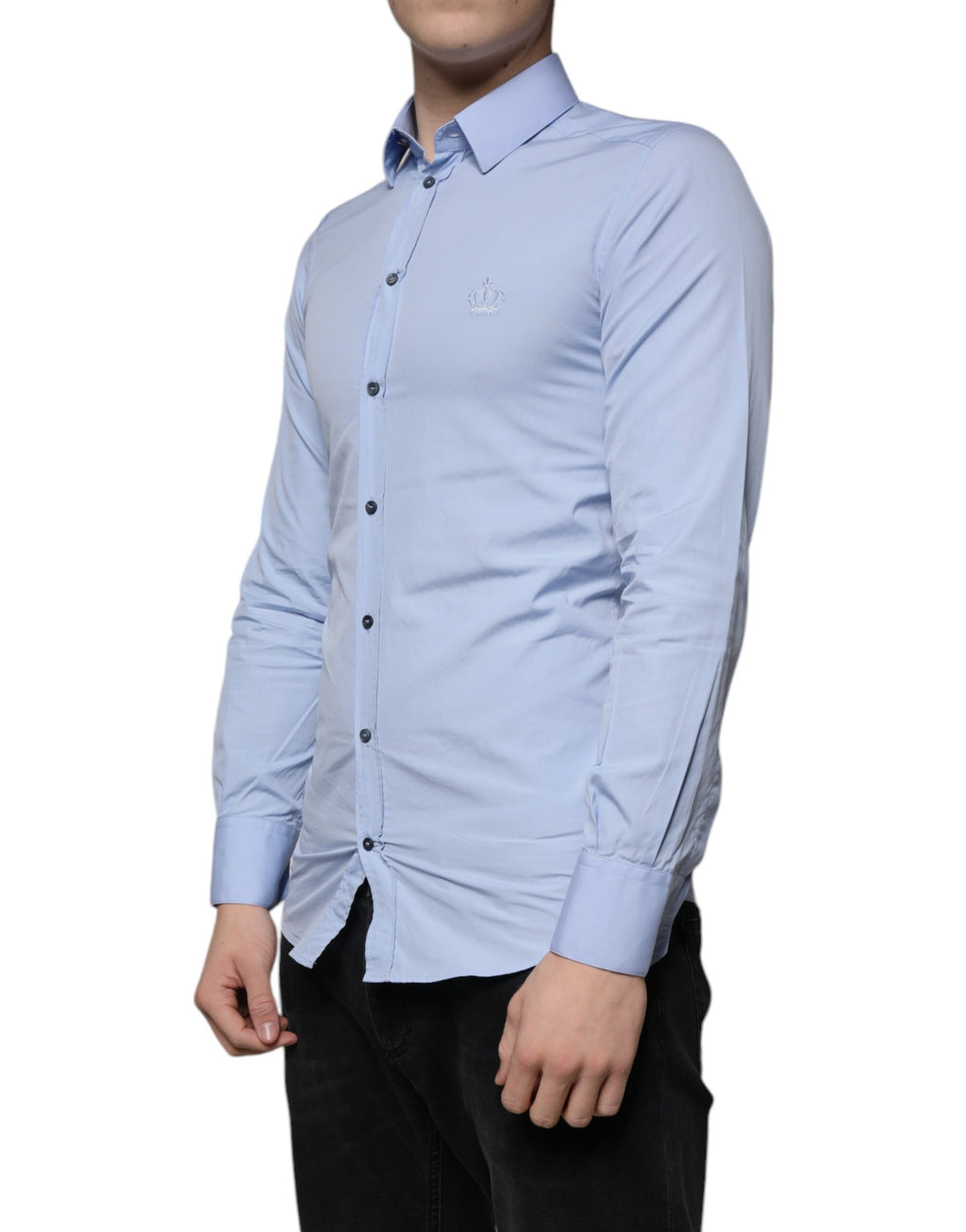 Dolce & Gabbana Blue Dress Shirt for Men detail view