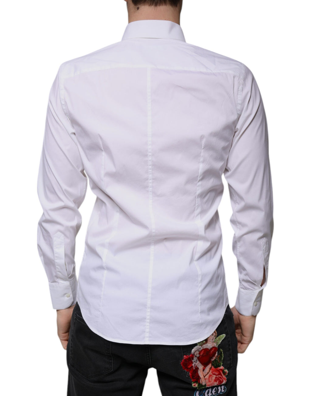 Chemise habillée Dolce & Gabbana en mélange de coton blanc modèle MARTINI