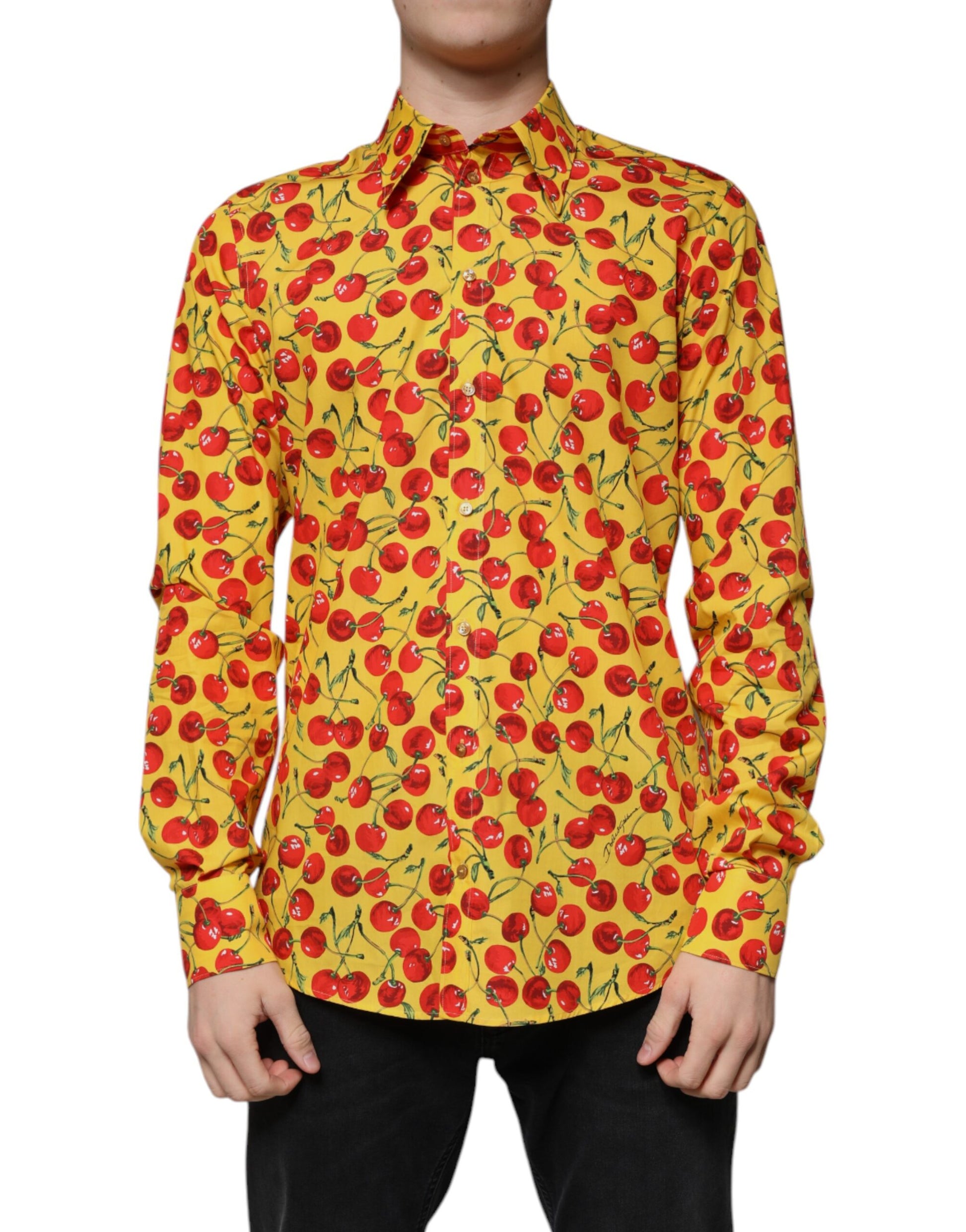 Dolce & Gabbana Yellow Dress Shirt for Men