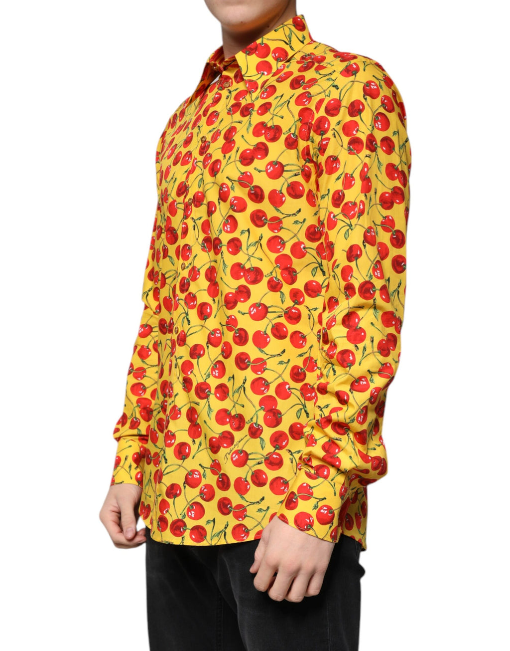 Dolce & Gabbana Yellow Dress Shirt for Men detail view