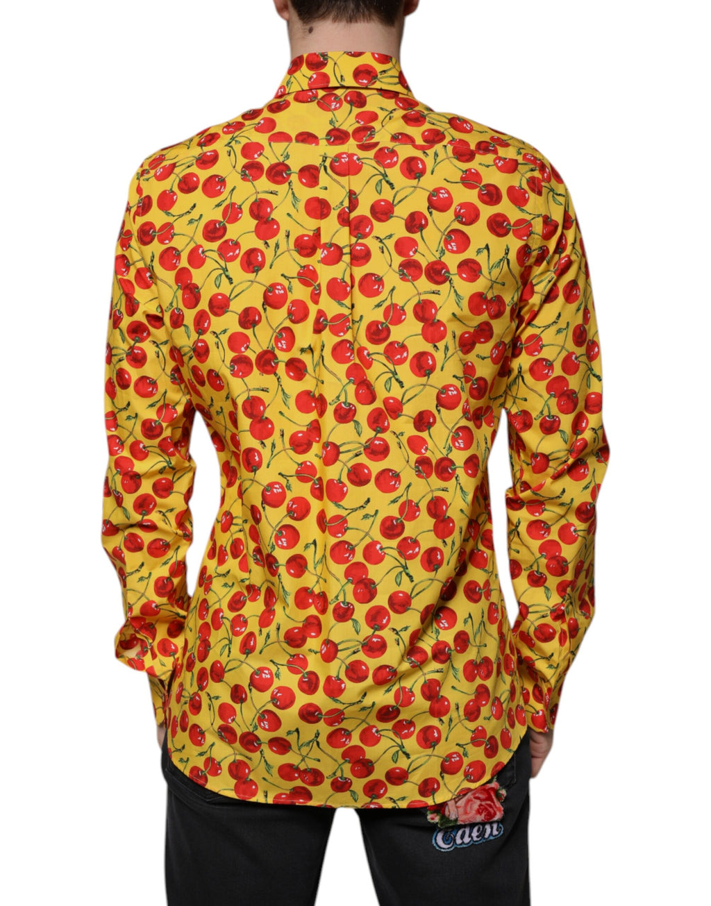 Dolce & Gabbana Yellow Dress Shirt for Men side view