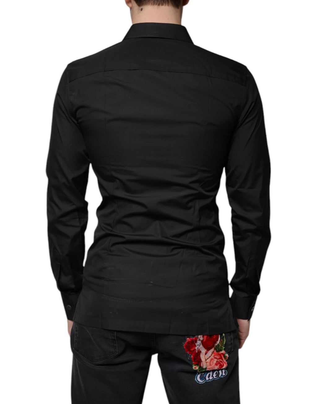 Dolce & Gabbana Black Dress Shirt for Men side view