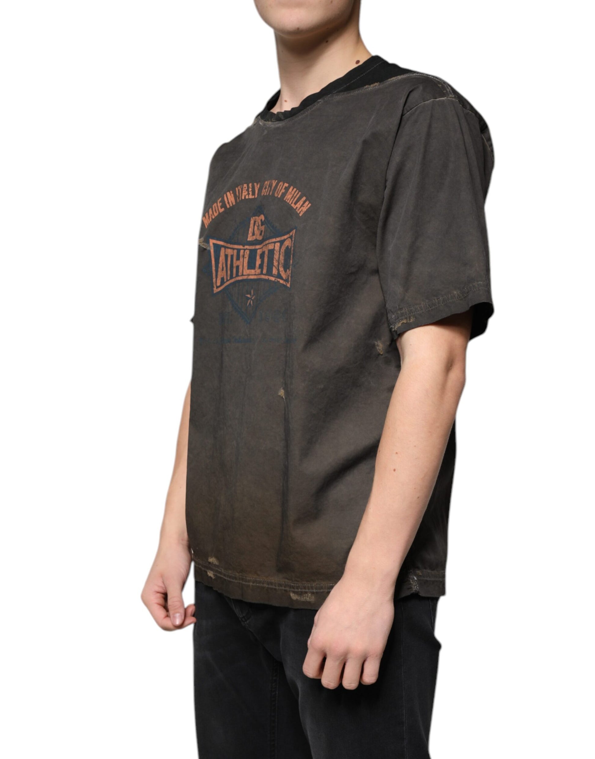 Dolce & Gabbana Brown T-Shirt for Men detail view
