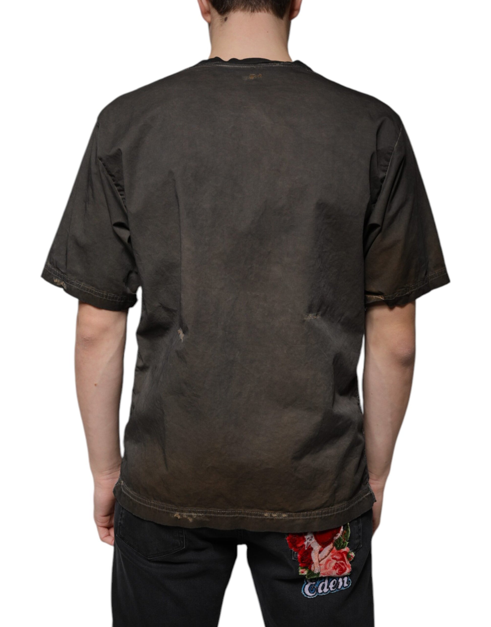 Dolce & Gabbana Brown T-Shirt for Men side view