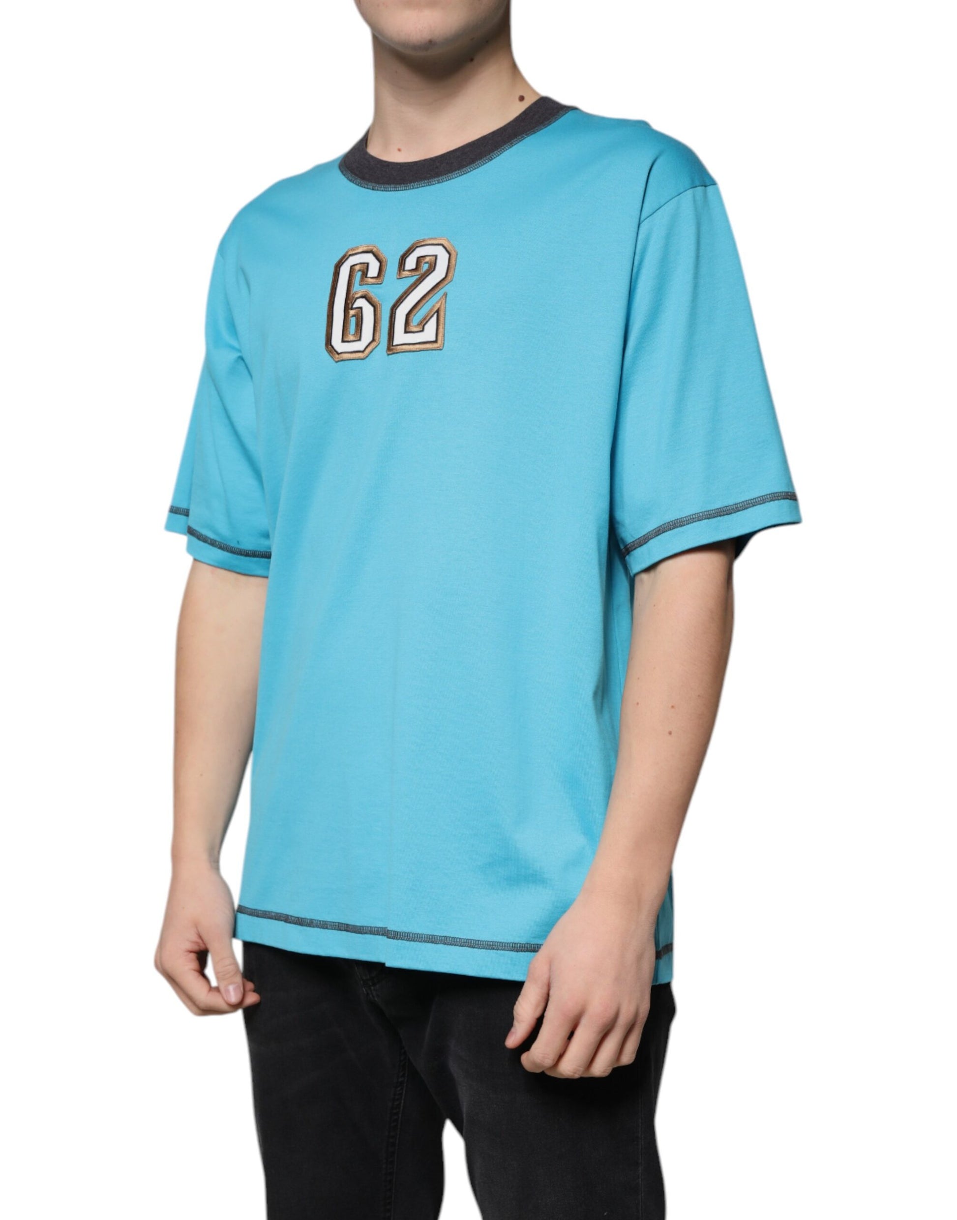 Dolce & Gabbana Blue T-Shirt for Men detail view