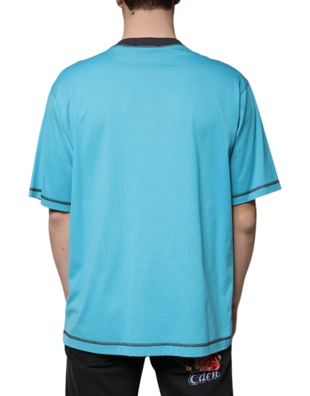 Dolce & Gabbana Blue T-Shirt for Men side view