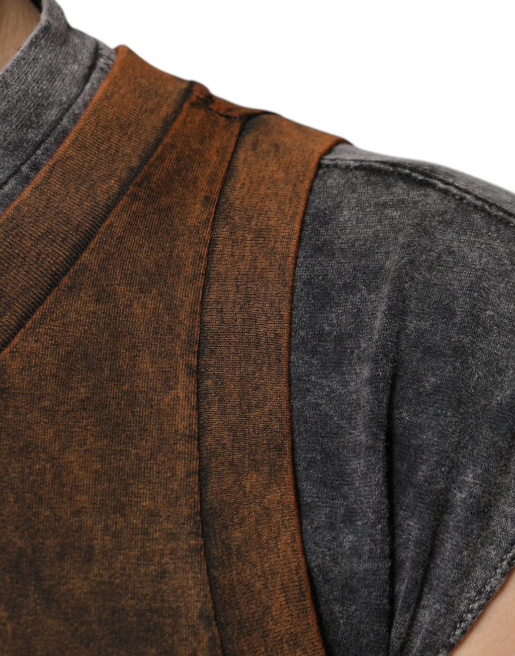 Dolce & Gabbana Brown Sleeveless T-Shirt for Men additional view