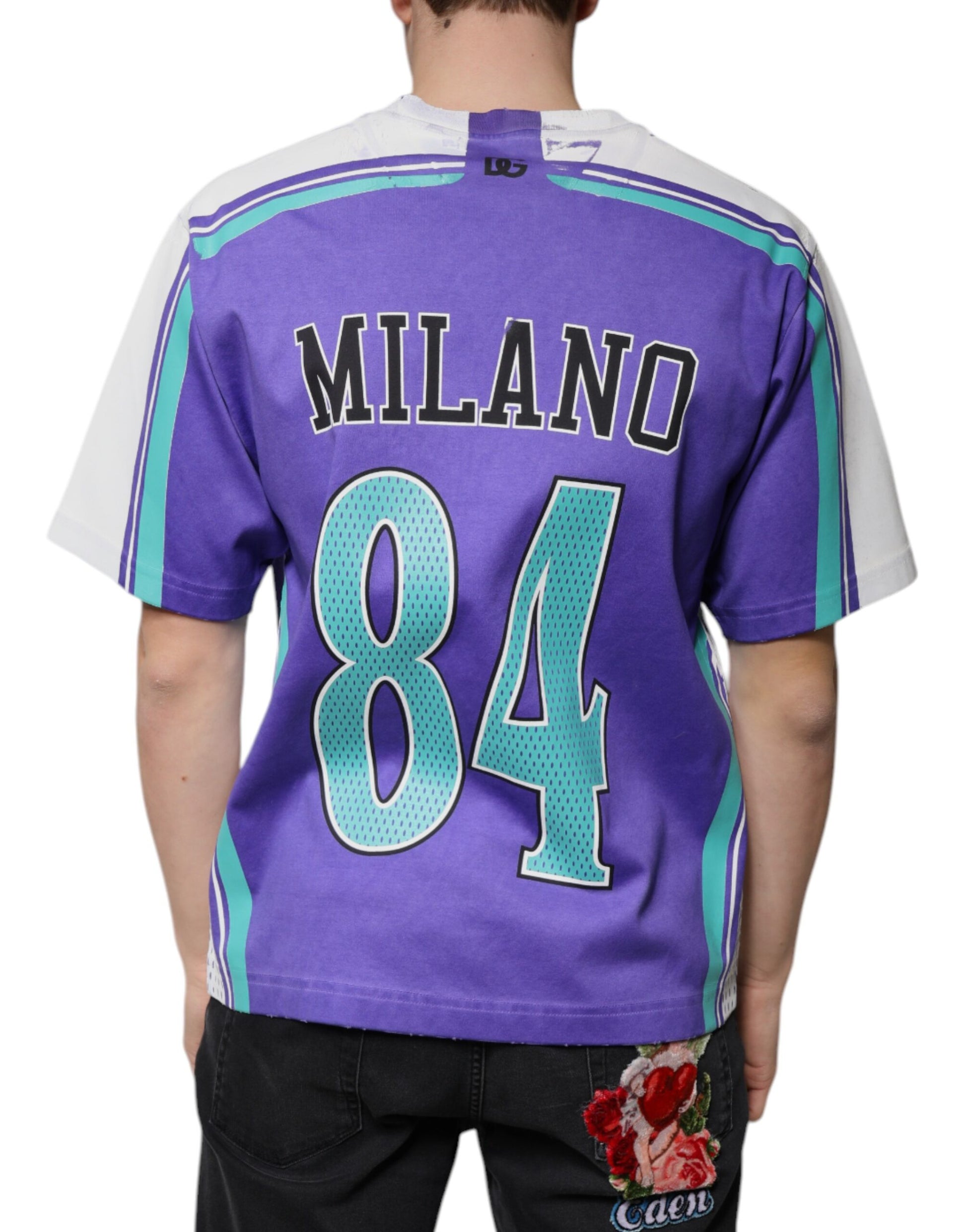 Dolce & Gabbana Purple T-Shirt for Men side view