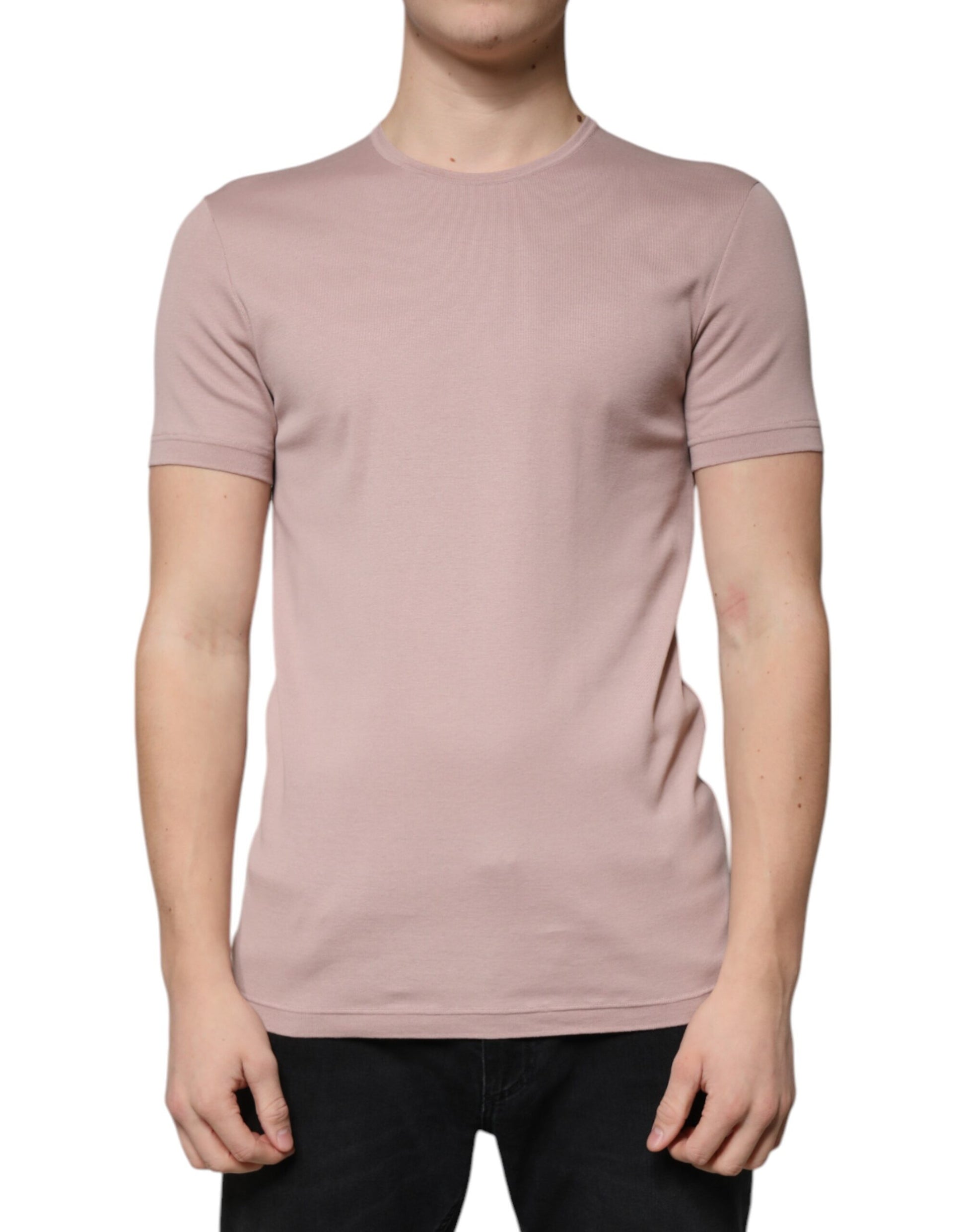 T-shirt Dolce & Gabbana en coton marron à manches courtes et col rond