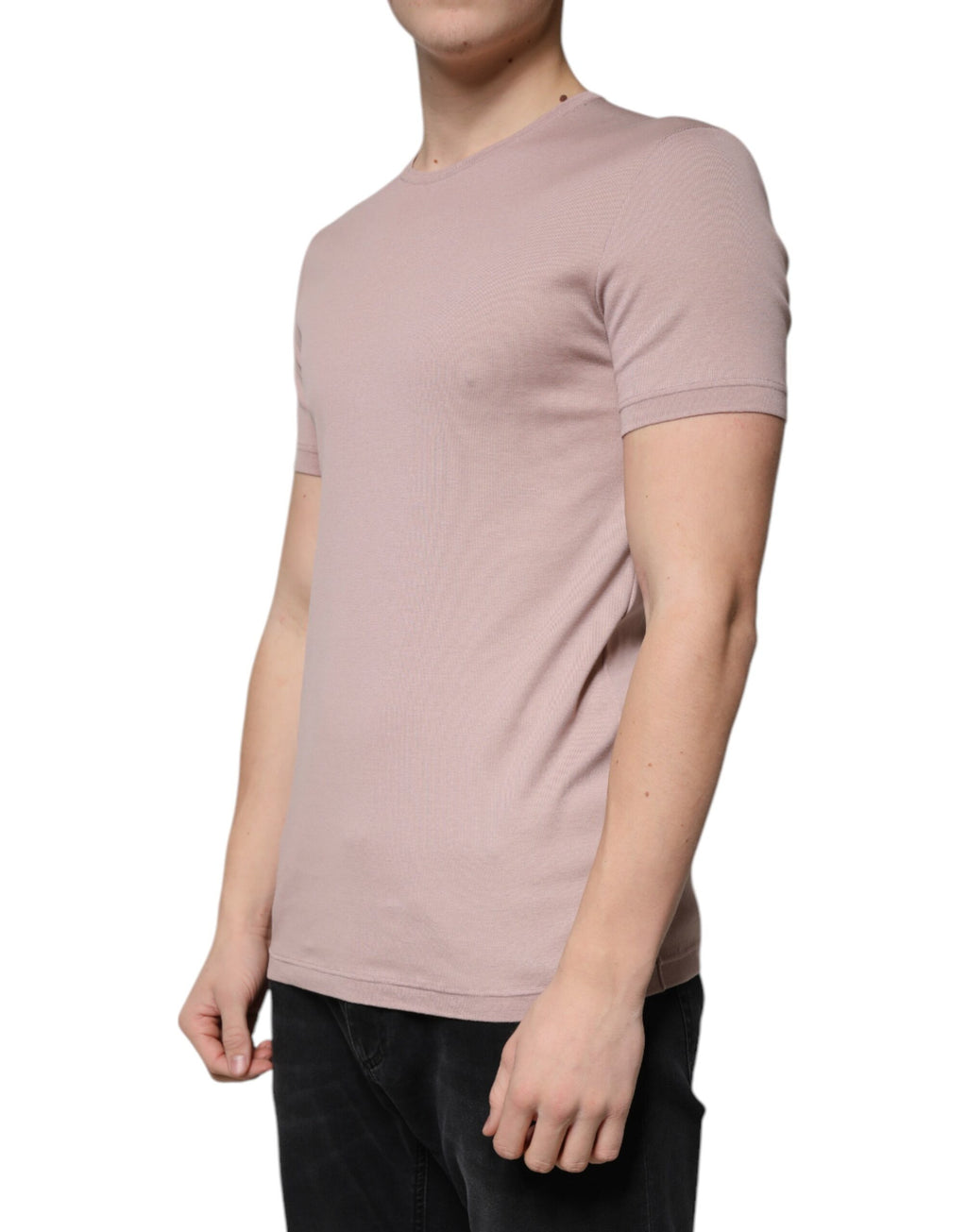 T-shirt Dolce & Gabbana en coton marron à manches courtes et col rond